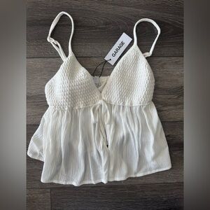 Womens Garage White Cami Tank